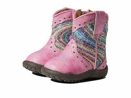 送料無料 ローパー Roper Kids 女の子用 キッズシューズ 子供靴 ブーツ ウエスタンブーツ Glitter Swirl (Infant/Toddler) - Pink