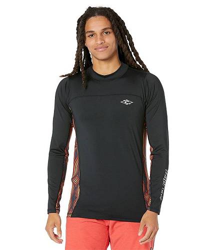 送料無料 リップカール Rip Curl メンズ 男性用 スポーツ・アウトドア用品 水着 ラッシュガード スイムシャツ Drive L/S Relaxed Fit UV Tee - Black/Red