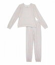 送料無料 P.J. Salvage Kids 女の子用 ファッション 子供服 パジャマ 寝巻き Marty&#039;s Two-Piece Lounge Set (Little Kids/Big Kids) - Pink Clay