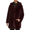  _iLj[[N DKNY fB[X p t@bV AE^[ WPbg R[g Faux Fur Hooded Jacket - Deep Plum