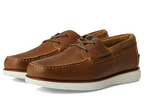 送料無料 フローシャイム Florsheim メンズ 男性用 シューズ 靴 ローファー Tropics Elastic Lace Moc Toe Boat Shoes - Brown Crazy Horse