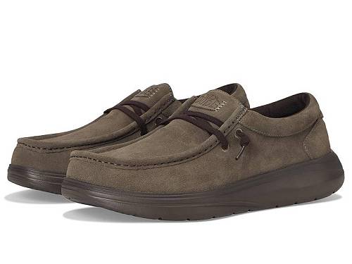 送料無料 ヘイデュード Hey Dude メンズ 男性用 シューズ 靴 ローファー Wally COMF Suede - Major Brown/Mole Brown