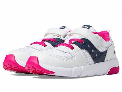 送料無料 サッカニー Saucony Kids 女の子用 キッズシューズ 子供靴 スニーカー 運動靴 Originals Jazz Lite 2.0 (Toddler/Little Kid) - White/Navy/Pink