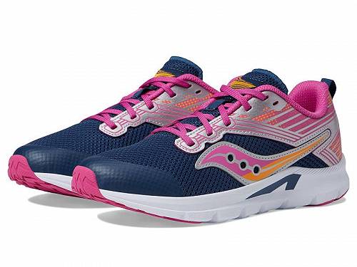 送料無料 サッカニー Saucony Kids 女の子用 キッズシューズ 子供靴 スニーカー 運動靴 Axon (Little Kid/Big Kid) - Navy/Pink