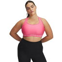 送料無料 アンダーアーマー Under Armour レディース 女性用 ファッション 下着 ブラジャー Plus Size Crossback Mid Bra - Super Pink/White(4)