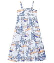 送料無料 ケンゾー Kenzo Kids 女の子用 ファッション 子供服 ドレス Strappy Dress All Over Printed Dress (Little Kids/Big Kids) - White