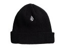送料無料 ヴォルコム Volcom メンズ 男性用 ファッション雑貨 小物 帽子 ビーニー ニット帽 Full Stone Beanie - Black 1
