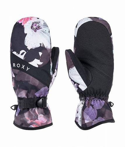 送料無料 ロキシー Roxy レディース 女性用 ファッション雑貨 小物 グローブ 手袋 Jetty Snow Mittens - True Black Blurry Flower