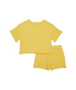 送料無料 HABITUAL girl 女の子用 ファッション 子供服 セット Split-Neck Top Shorts Set (Big Kids) - Yellow