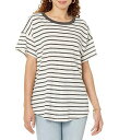  Madewell fB[X p t@bV TVc Whisper Cotton Crewneck Tee in Darville Stripe - Lobster Stripe