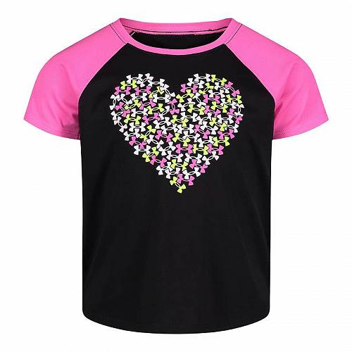 送料無料 アンダーアーマー Under Armour Kids 女の子用 ファッション 子供服 アクティブウエア シャツ Heart Logo Tee (Little Kids) - Black