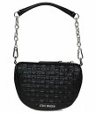 送料無料 スティーブマデン Steve Madden レディース 女性用 バッグ 鞄 ショルダーバッグ バックパック リュック Moon Half Moon Quilted Crossbody - Black(4)