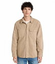 送料無料 Madewell メンズ 男性用 ファッション ボタンシャツ Straight Hem Garment-Dyed Work Shirt - Driftwood