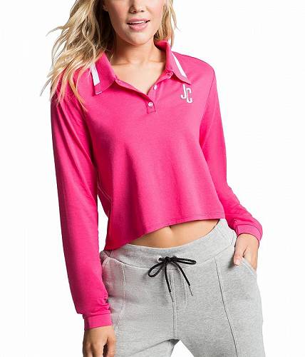 送料無料 ジューシークチュール Juicy Couture レディース 女性用 ファッション ポロシャツ Cropped Collared Shirt - Vixen Pink