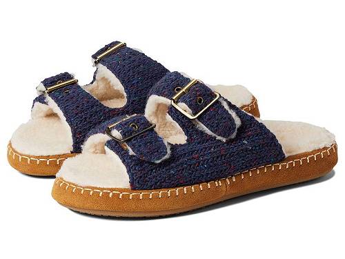 送料無料 エイコーン Acorn レディース 女性用 シューズ 靴 スリッパ Camden Double Buckle Slide - Navy/Blue