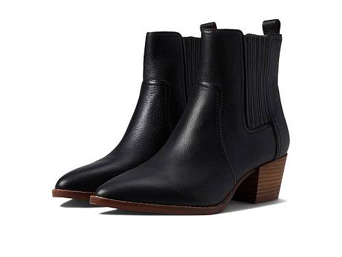 送料無料 Madewell レディース 女性用 シューズ 靴 ブーツ チェルシーブーツ アンクル The Western Ankle Boot in Leather - True Black