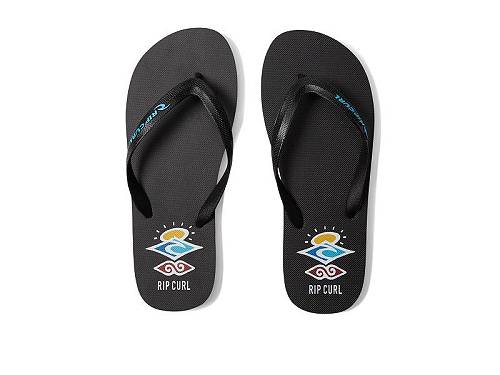 送料無料 リップカール Rip Curl メンズ 男性用 シューズ 靴 サンダル Icons Open Toe Flip Flop - Black/Black/Blue