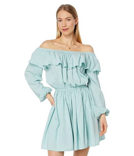 ̵ 󥰥顼 Wrangler ǥ  եå ɥ쥹 Ruffle Off Shoulder Dress - Light Teal