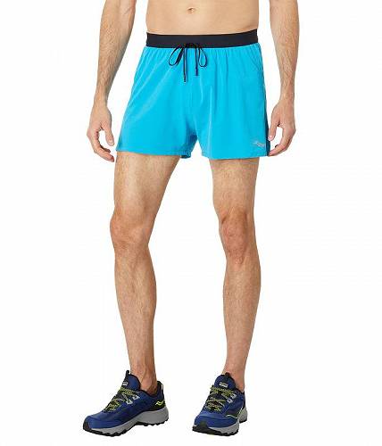 送料無料 サッカニー Saucony メンズ 男性用 ファッション ショートパンツ 短パン Outpace 3&quot; Shorts - Vizi Blue