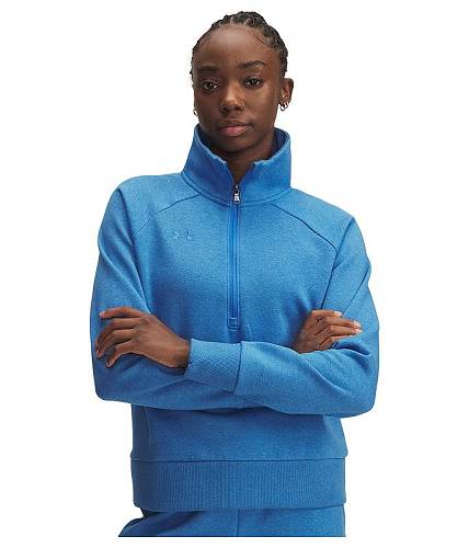 楽天グッズ×グッズ送料無料 アンダーアーマー Under Armour レディース 女性用 ファッション パーカー スウェット Rival Fleece 1/2 Zip - Blue Atlantis Light Heather/Blue Atlantis