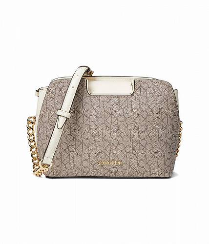 送料無料 カルバンクライン Calvin Klein レディース 女性用 バッグ 鞄 バックパック リュック Finley Tripe Compartment Signature Crossbody - Almond/Taupe/White 送料無料 カルバンクライン Calvin Klein レディース 女性用 バッグ 鞄 バックパック リュック Finley Tripe Compartment Signature Crossbody - Almond/Taupe/White