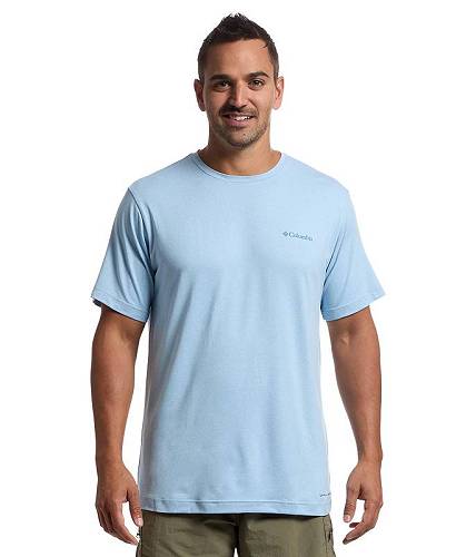 送料無料 コロンビア Columbia メンズ 男性用 ファッション アクティブシャツ Kwick Hike Back Graphic Short Sleeve Tee - Ripple Blue Heather/Linear View Multi