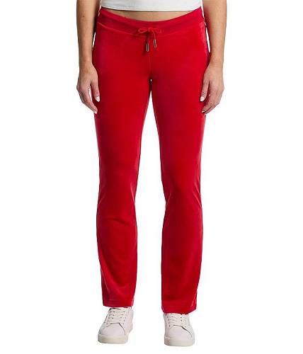楽天グッズ×グッズ送料無料 ジューシークチュール Juicy Couture レディース 女性用 ファッション パンツ ズボン Rib Waist Velour Pants with Drawcord - Fire