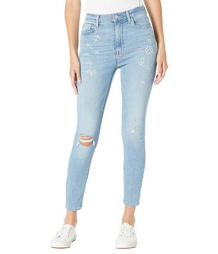 送料無料 セブンフォーオールマンカインド 7 For All Mankind レディース 女性用 ファッション ジーンズ デニム High-Waist Ankle Skinny with Embroidery in Darby Blue - Darby Blue