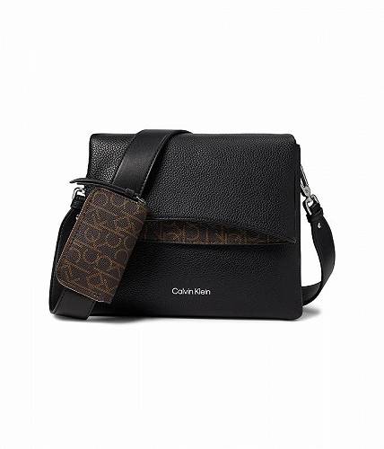 送料無料 カルバンクライン Calvin Klein レディース 女性用 バッグ 鞄 メッセンジャーバッグ ショルダーバッグ Chrome Casual Messenger - Black/Silver