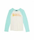 送料無料 Tiny Whales 女の子用 ファッション 子供服 Tシャツ Mermaids and Unicorns Two-Tone Raglan Shirt (Toddler/Little Kids/Big Kids) - Natural/Mint