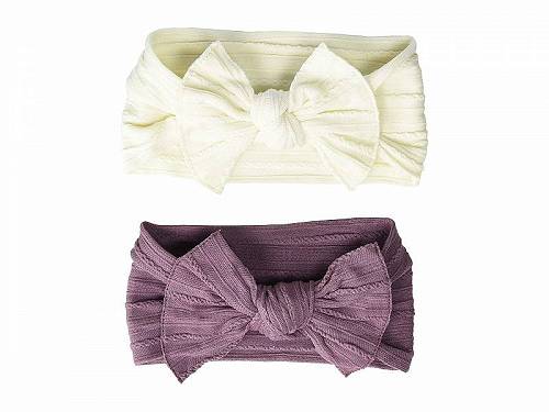 送料無料 Baby Bling 女の子用 ファッション雑貨 小物 ヘアバンド 髪止め 2-Pack Cable Knot (Infant/Toddler) - Lilac/Ivory