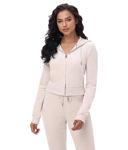 楽天グッズ×グッズ送料無料 ジューシークチュール Juicy Couture レディース 女性用 ファッション パーカー スウェット Luxe Velour Juicy Hoodie with Back Bling - Crystal