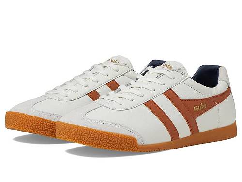 送料無料 ゴラ Gola メンズ 男性用 シューズ 靴 スニーカー 運動靴 Harrier Leather - White/Moody Orange/Navy