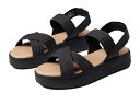 送料無料 スペリー Sperry レディース 女性用 シューズ 靴 サンダル Bayou Plushstep Flatform - Black