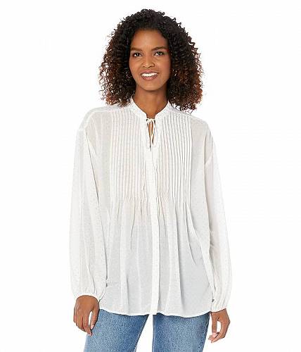 送料無料 ヴィンスカムート Vince Camuto レディース 女性用 ファッション ブラウス Drop Shoulder Blouse with Pin Tucks - New Ivory