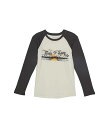 送料無料 Tiny Whales 男の子用 ファッション 子供服 Tシャツ Take It Easy Raglan Tee (Toddler/Little Kids/Big Kids) - Natural/Faded Black