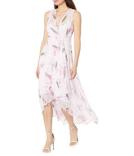楽天グッズ×グッズ送料無料 カルバンクライン Calvin Klein レディース 女性用 ファッション ドレス Chiffon Print V-Neck Maxi Dress - Blush Multi