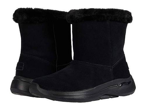 送料無料 スケッチャーズ SKECHERS レディース 女性用 シューズ 靴 ブーツ スタイルブーツ アンクル ショートブーツ Go Walk Arch Fit - 144402 - Black