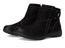 送料無料 クラークス Clarks レディース 女性用 シューズ 靴 ブーツ アンクル ショートブーツ Carleigh Style - Black Nubuck