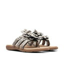 送料無料 クラークス Clarks レディース 女性用 シューズ 靴 サンダル Elizabelle Mae - Pewter Metallic Synthetic(4)