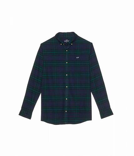 ̵ Х䡼ɡХ Vineyard Vines Kids ˤλ եå Ҷ ܥ󥷥 Flannel Check Shirt (Toddler/Little Kids/Big Kids) - Plaid/Green