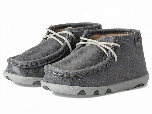 送料無料 Twisted X キッズ 子供用 キッズシューズ 子供靴 ブーツ チャッカブーツ Driving Moc (Infant/Toddler) - Charcoal