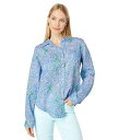  [s[bc@[ Lilly Pulitzer fB[X p t@bV {^Vc Sea View Button Down - Blue Peri The Turtle Package