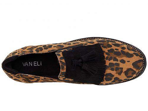 送料無料 ヴァネリ Vaneli レディース 女性用 シューズ 靴 ローファー ボートシューズ Zoelie Waterproof - Camel Leopard Eureka/Black Suede