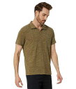  bL[uh Lucky Brand Y jp t@bV |Vc Linen Short Sleeve Johnny Collar Polo - Dark Olive