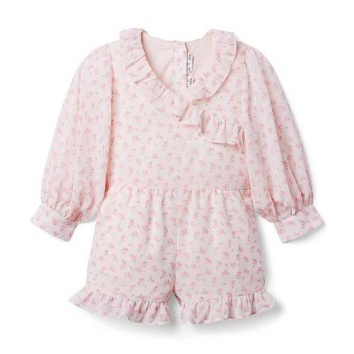 送料無料 Janie and Jack 女の子用 ファッション 子供服 ベビー服 赤ちゃん ロンパース Ditsy Floral Romper (Toddler/Little Kids/Big Kids) - Pink