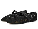 送料無料 スティーブマデン Steve Madden レディース 女性用 シューズ 靴 フラット Dreaming - Black Lace(4)