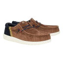 送料無料 ヘイデュード Hey Dude メンズ 男性用 シューズ 靴 ローファー Wally Funk Corduroy - Espresso/Blue Je...
