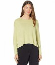 送料無料 アイリーンフィッシャー Eileen Fisher レディース 女性用 ファッション セーター Organic Linen Delave Round Neck Pullover - Canary