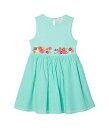 s[N PEEK ̎qp t@bV q hX Flower Waist Peplum Dress (Toddler/Little Kids/Big Kids) - Aqua